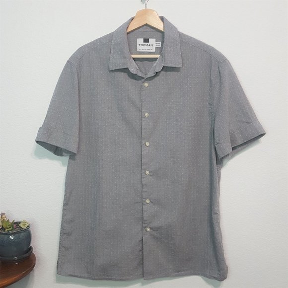 TOPMAN Men's Button Down Shirt - Picture 1 of 7